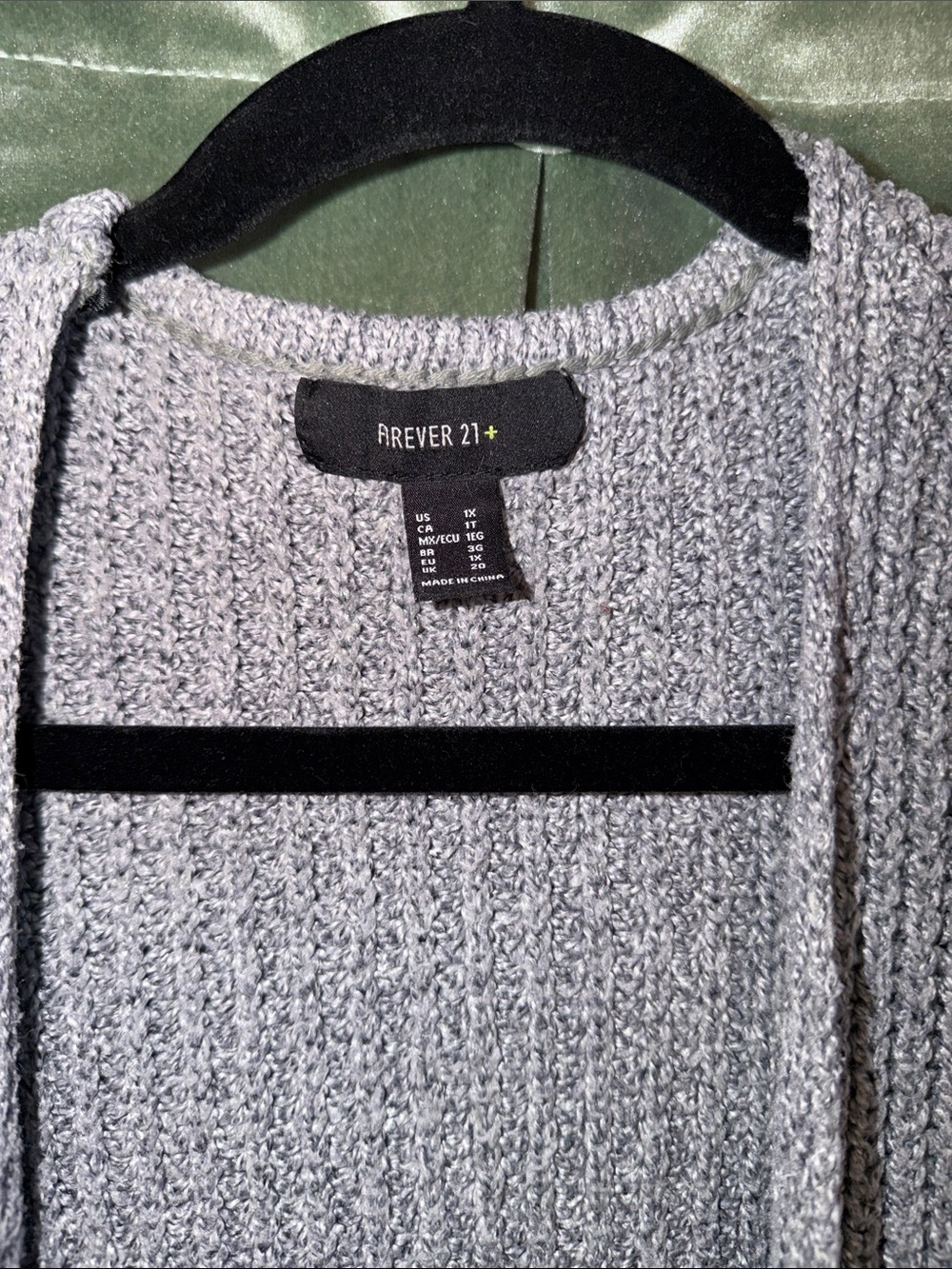 Forever 21 Gray Open-Front Cardigan - Picture 3 of 4